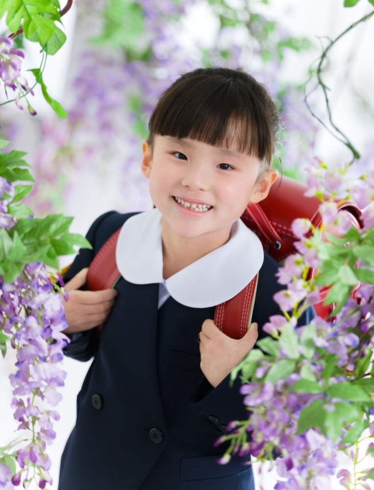 制服姿の入学記念写真