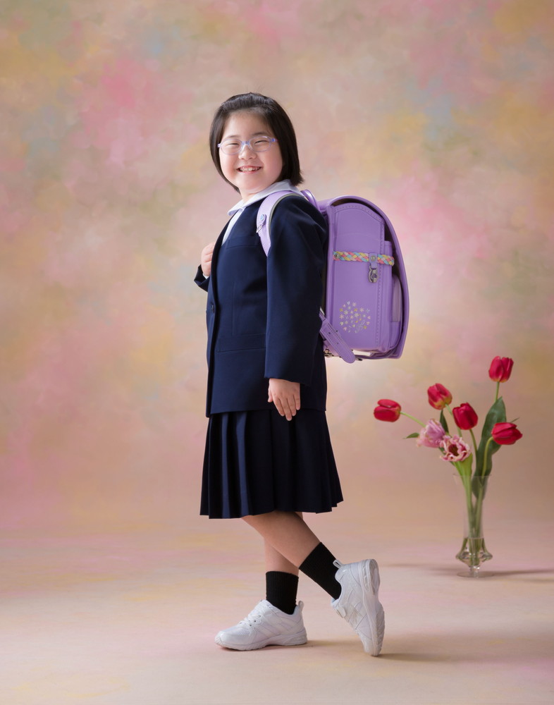 制服姿の入学記念写真